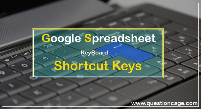 Useful Google Spreadsheet Shortcuts Keys - QuestionCage