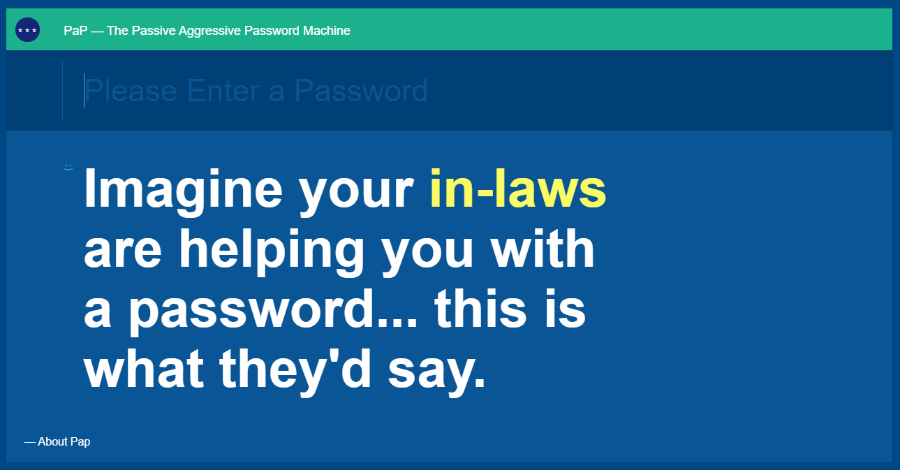 Passive Aggressive Password